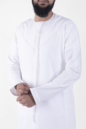 Dash Emirati Kandura White Thobe Kandura Jubba Qamis (1)