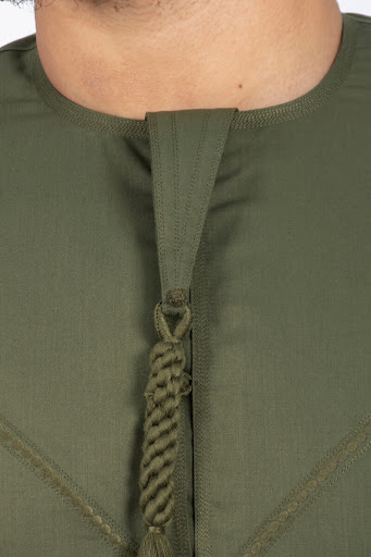 Leafy Green Emirati Kandura Olive Thobe Kandura Jubba Qamis (2)
