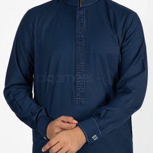 Navy Maze Jubba Thobe Qamis