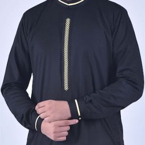 Unity Black Thobe Jubba Thawb Qamis for Men